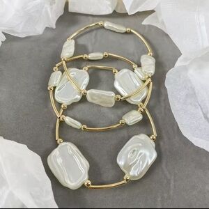 Eclat Baroque Pearl Trio Bracelet Set